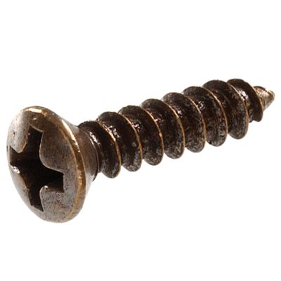 #6 x 5/8" Oval Head Decorative Screws, Phillips, Antique Bronze, 100/PKG