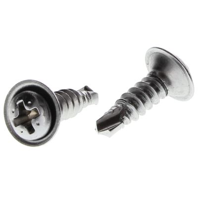 #8 x 5/8" Oval Head Phillips Trim Screws, Chrome, 100/PKG