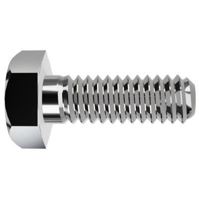 3/8"-16 x 1" Hex Cap Screws — Steel Grade 5, Chrome Plated