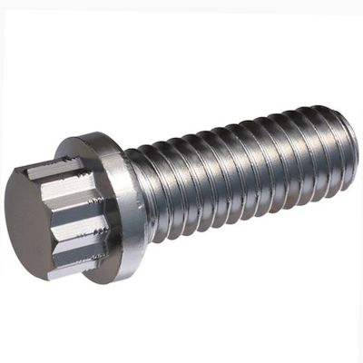 1/4"-20 x 1" 12 Point Flange Screws — Grade 8, Chrome Plated