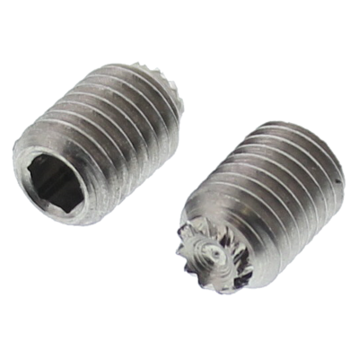 #10-32 x 1/4" Socket Set Screws — 18-8 Stainless Steel, Knurled Point - Fine, 100/PKG