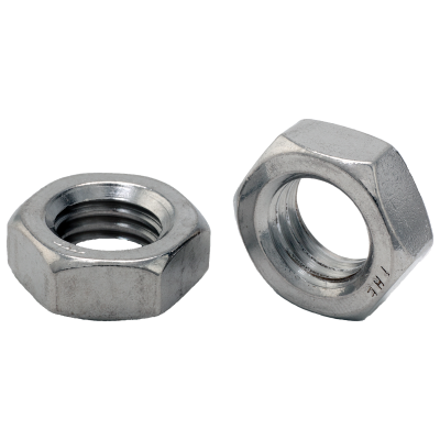 1"-14 Finished Hex Jam Nuts — 18-8 Stainless Steel, Fine, 10/PKG