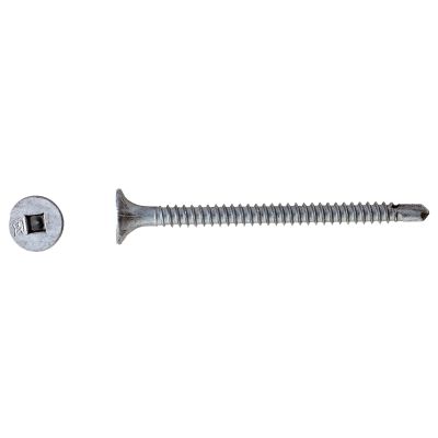 #8 x 2-1/4" Flat Head Sq Dr Self-Drilling Cement Board Screws 410 Stainless Steel Type 3 Pt 100/PKG