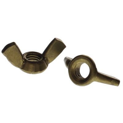 1/2"-13 Wing Nuts — Brass, Coarse, 50/PKG