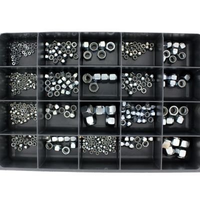Nylon Insert Locking Nuts — Steel, Zinc Drawer Assortment