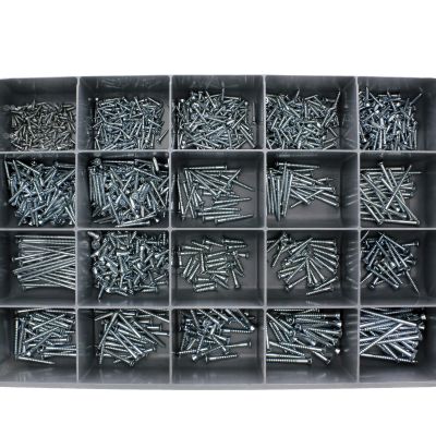 Flat Head Phillips Wood Screws — Steel Drawer Assortment