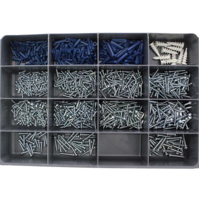 Light Duty Anchors with Square Drive Screws Drawer Assortment