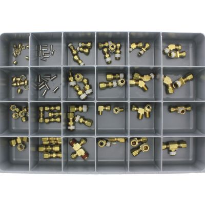 Brass Air Brake NTA Fittings — Small Sizes Drawer Assortment