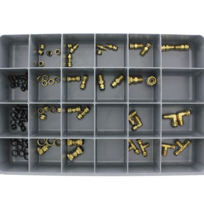 Brass Compression Fittings for Copper Tubing — Large Sizes Drawer Assortment