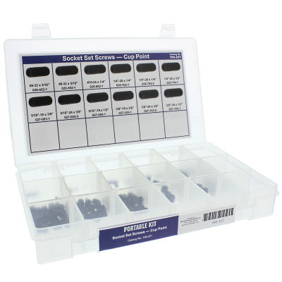 Socket Set Screws Cup Point Portable Kit Assortment