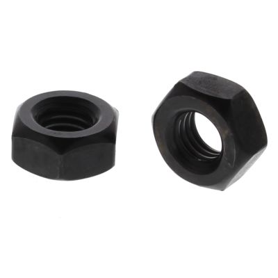 M4 -0.7 Metric Finished Hex Full Nuts, Class 8, Black Oxide - Coarse  DIN 934 100/PKG