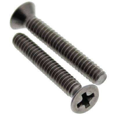 #10-24 x 2-1/2" Flat Head Phillips Machine Screws — T316 Stainless Steel, Coarse, 100/PKG