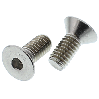 3/8"-16 x 1" Flat Head Socket Cap Screws — Type 316 Stainless Steel, Coarse, 100/PKG