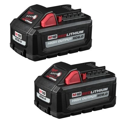 Milwaukee® 48-11-1862 M18™ Redlithium™ XC6.0 High Output Battery 2/PK