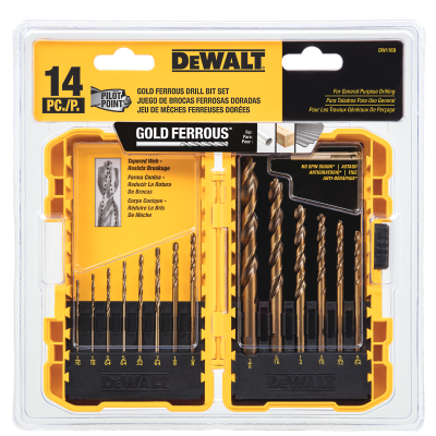 1/16"-3/8" Bright 118° Pilot Point Drill Set — Drill Bit Set, 14 pc.