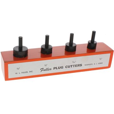 Plug Cutter — 4-Flute, 4-Piece Set - 3/8", 7/16", 1/2", & 5/8"