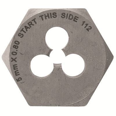 5 mm- .80 Carbon Steel Metric Hex Die