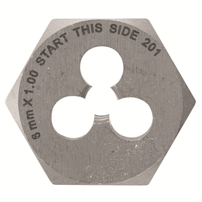 6 mm-1.00 Carbon Steel Metric Hex Die