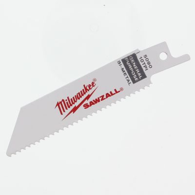 Milwaukee 48-00-5090  4" 10 TPI; Metal Cutting Super Sawzall Blade