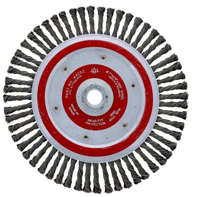 7" x 5/8"-11 Arbor .020" Knot Type Stringer Bead Wire Wheel — Steel