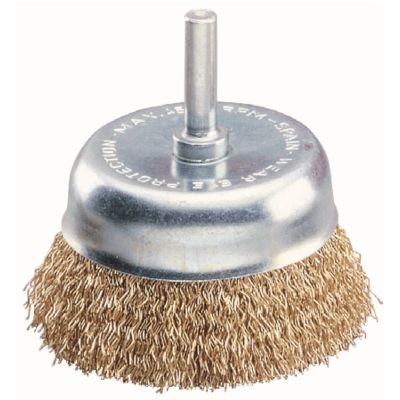 Value Collection - Cup Brush: 6″ Dia, 0.008″ Wire Dia, Steel, Crimped -  04186425 - MSC Industrial Supply