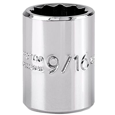 Proto 9/16" 12 Pt. Standard Length Socket — 3/8" Drive