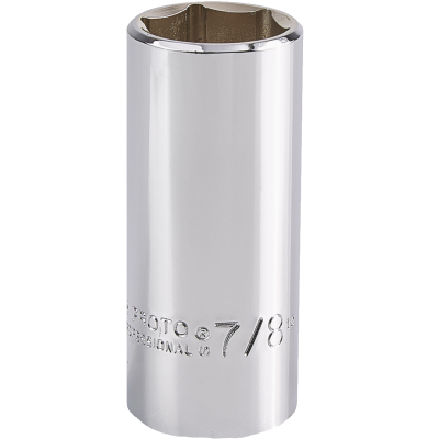 Proto 7/8" 6 Pt. Deep Length Socket — 3/8" Drive