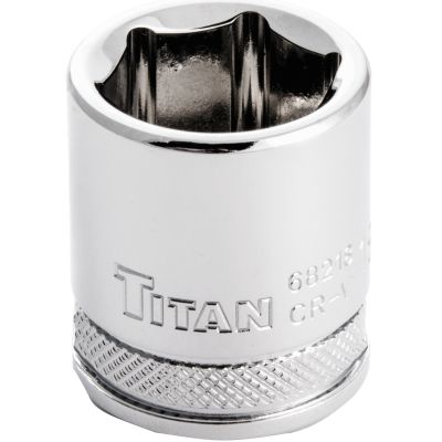 Titan 68218  18 mm 6 Pt. Standard Length Socket - 3/8" Drive