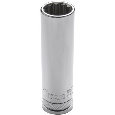 Titan 62715  15 mm 12 Pt. Deep Length Socket - 3/8" Drive