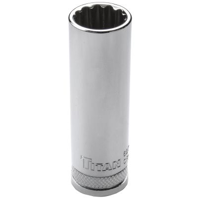 Titan 62717  17 mm 12 Pt. Deep Length Socket - 3/8" Drive