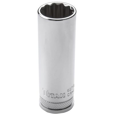 Titan 62719  19 mm 12 Pt. Deep Length Socket - 3/8" Drive