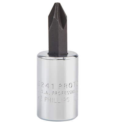 Proto No. 2 Phillips Screwdriver Bit — 3/8" Drive