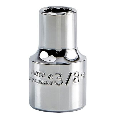 Proto 3/8" 12 Pt. Standard Length Socket — 1/2" Drive