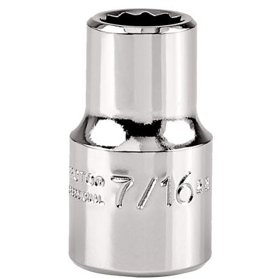 Proto 7/16" 12 Pt. Standard Length Socket — 1/2" Drive