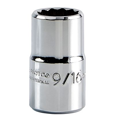 Proto 9/16" 12 Pt. Standard Length Socket — 1/2" Drive