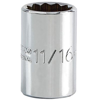 Proto 11/16" 12 Pt. Standard Length Socket — 1/2" Drive