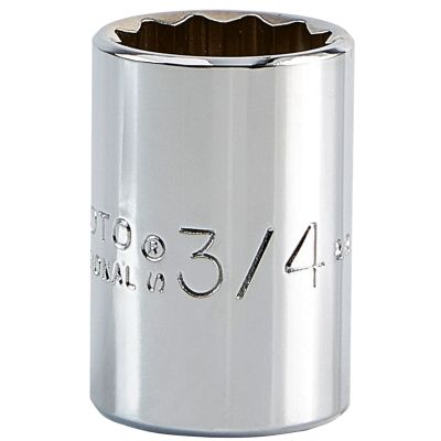 Proto 3/4" 12 Pt. Standard Length Socket — 1/2" Drive