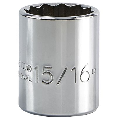 Proto 15/16" 12 Pt. Standard Length Socket — 1/2" Drive