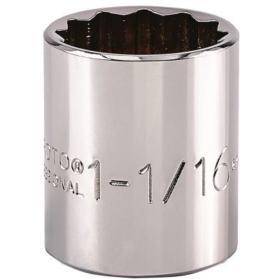 Proto 1-1/16" 12 Pt. Standard Length Socket — 1/2" Drive