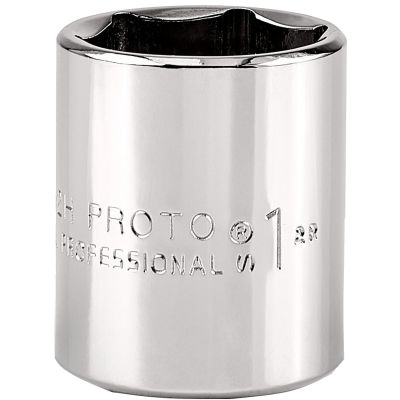 Proto 1" 6 Pt. Standard Length Socket — 1/2" Drive