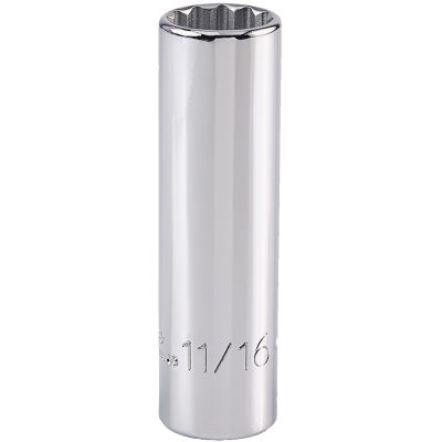 Proto 11/16" 12 Pt. Deep Length Socket — 1/2" Drive