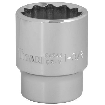 Titan 64544  1-3/8" 12 Pt. Standard Length Socket - 3/4" Drive