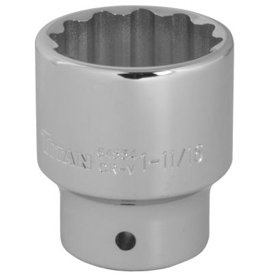 Titan 64554  1-11/16" 12 Pt. Standard Length Socket - 3/4" Drive