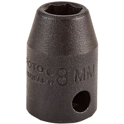 Proto 8 mm 6 Pt. Standard Length Impact Socket — 3/8" Drive