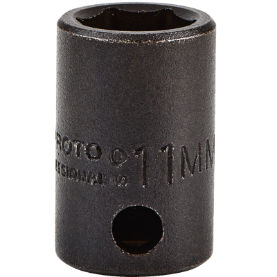 Proto 11 mm 6 Pt. Standard Length Impact Socket — 3/8" Drive