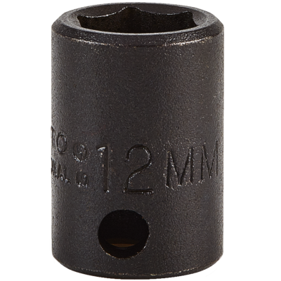 Proto 12 mm 6 Pt. Standard Length Impact Socket — 3/8" Drive