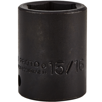 Proto 15/16" 6 Pt. Standard Length Impact Socket — 1/2" Drive