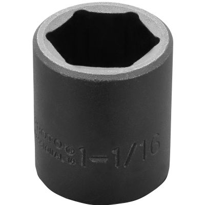 Proto 1-1/16" 6 Pt. Standard Length Impact Socket — 1/2" Drive