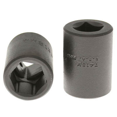 Proto 18 mm 6 Pt. Standard Length Impact Socket — 1/2" Drive
