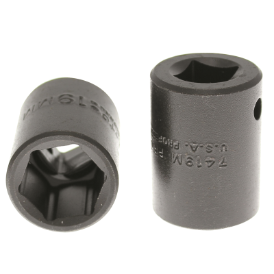 Proto 19 mm 6 Pt. Standard Length Impact Socket — 1/2" Drive